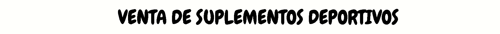 Venta de suplementos deportivos